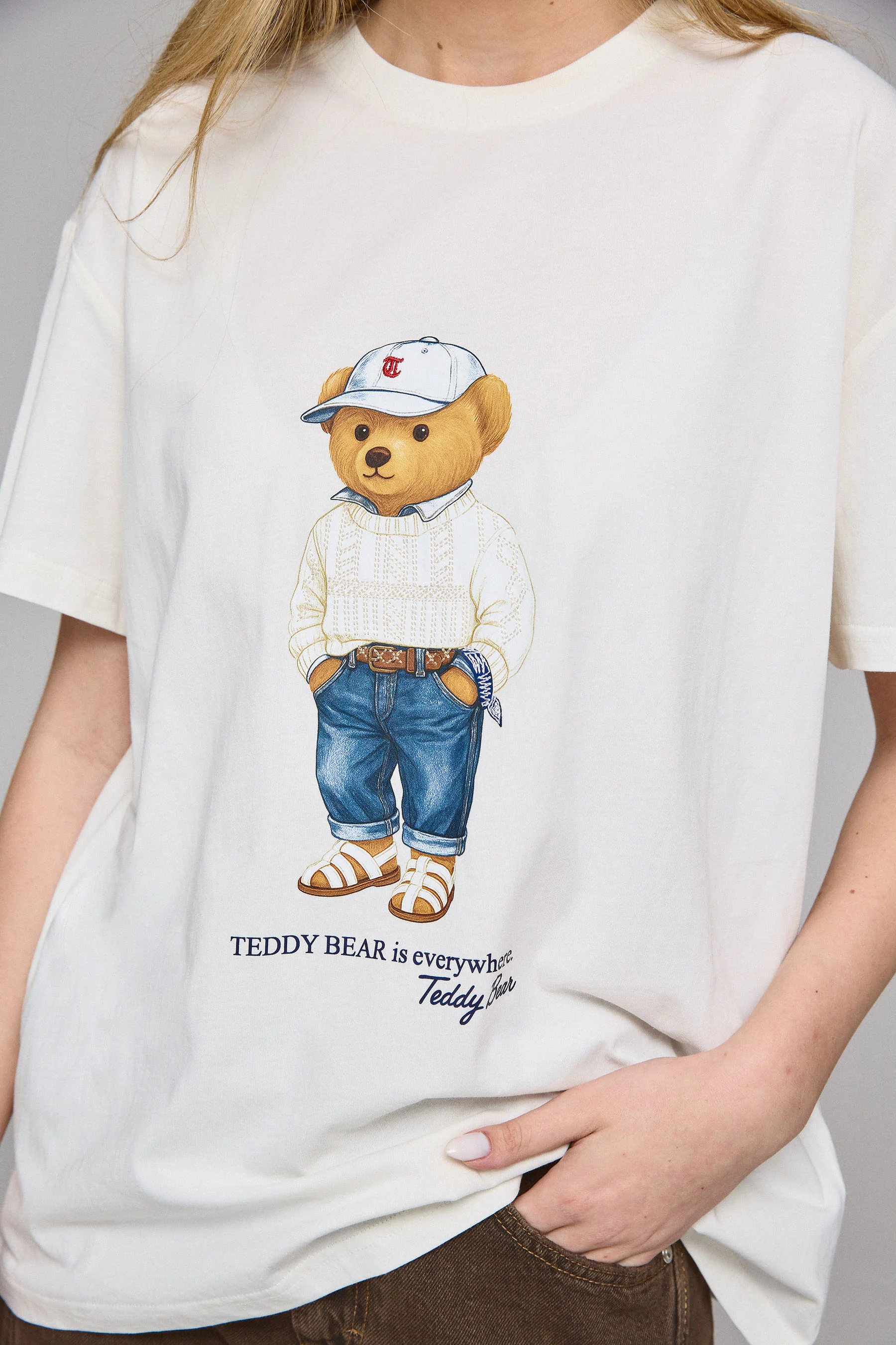 טישירט אוברסייז דובי ג'ינס - Image 2