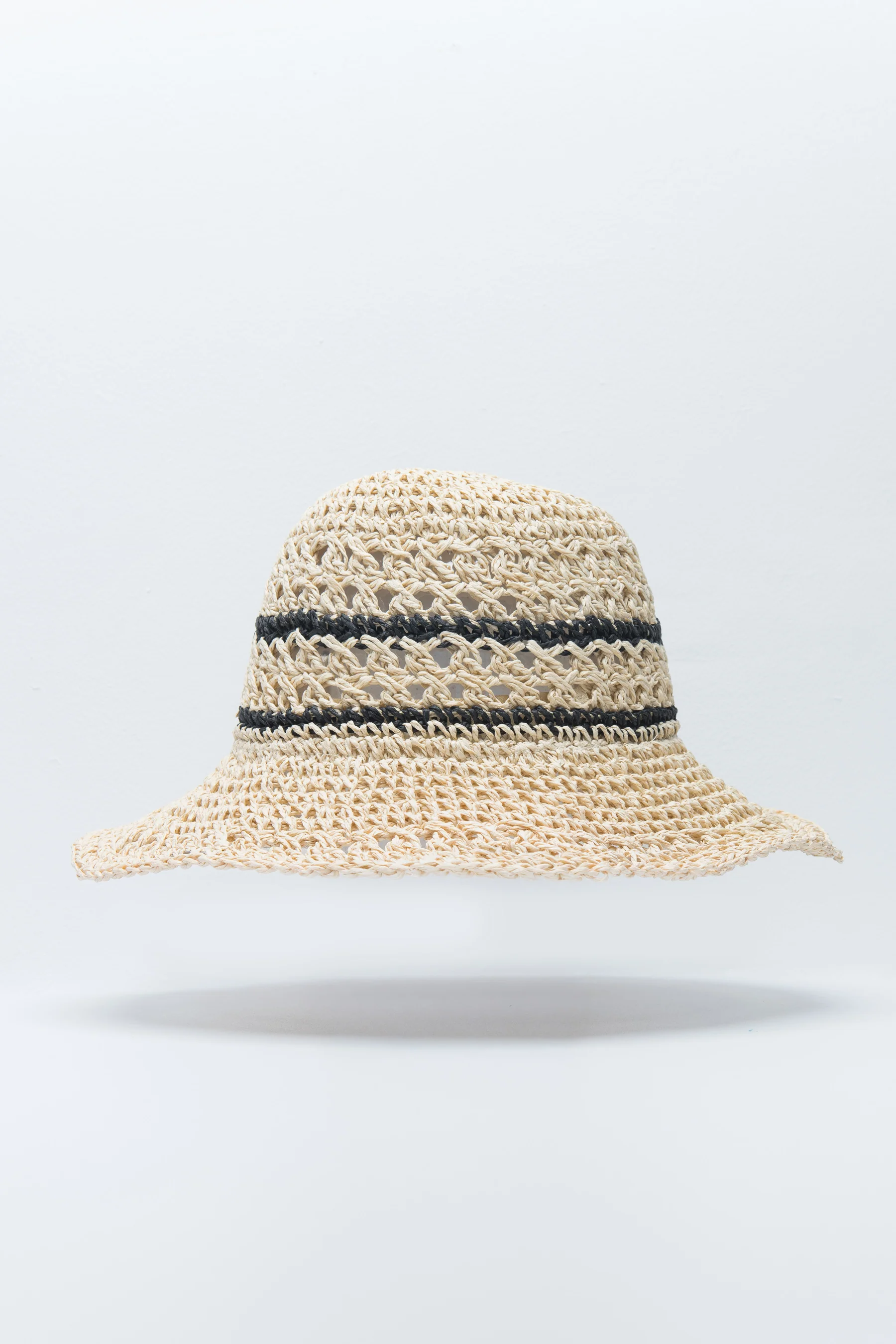 כובע קש באקט פסים - Image 2